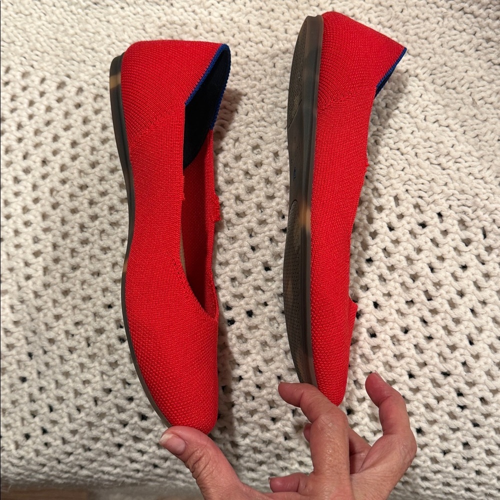 Rothy's Womens 6W  Bold Red and Blue Flats - Picture 3 of 9